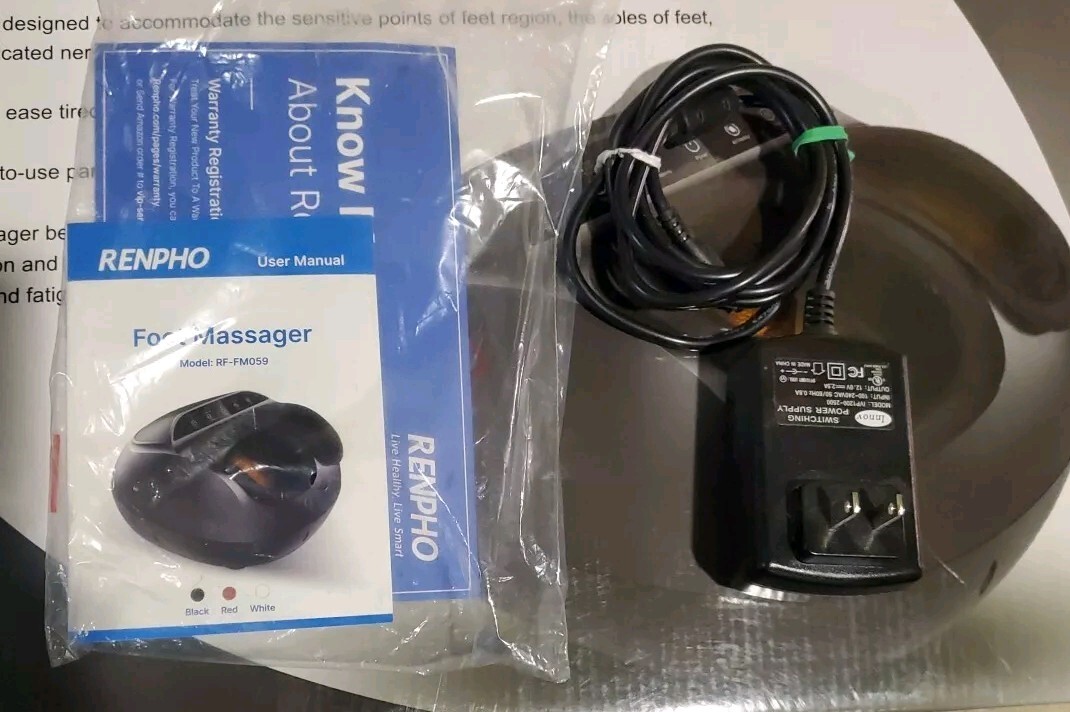 Renpho RF-FM059 Foot Massager Machine with Heat, Timer. Open Box