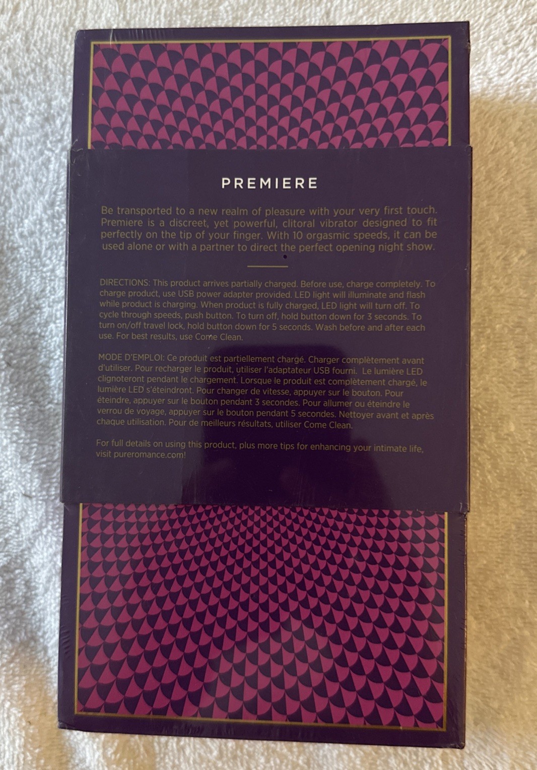 Pure Romance Premier Seductive Spotlight Collection New Sealed Box Finger Vibe