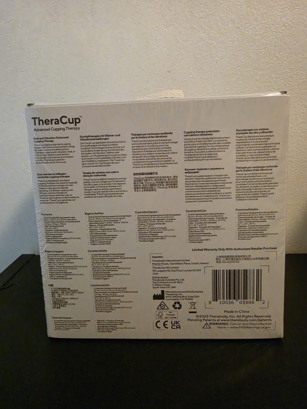 Therabody TheraCup Advanced Heated Cupping Device-BRAND NEW