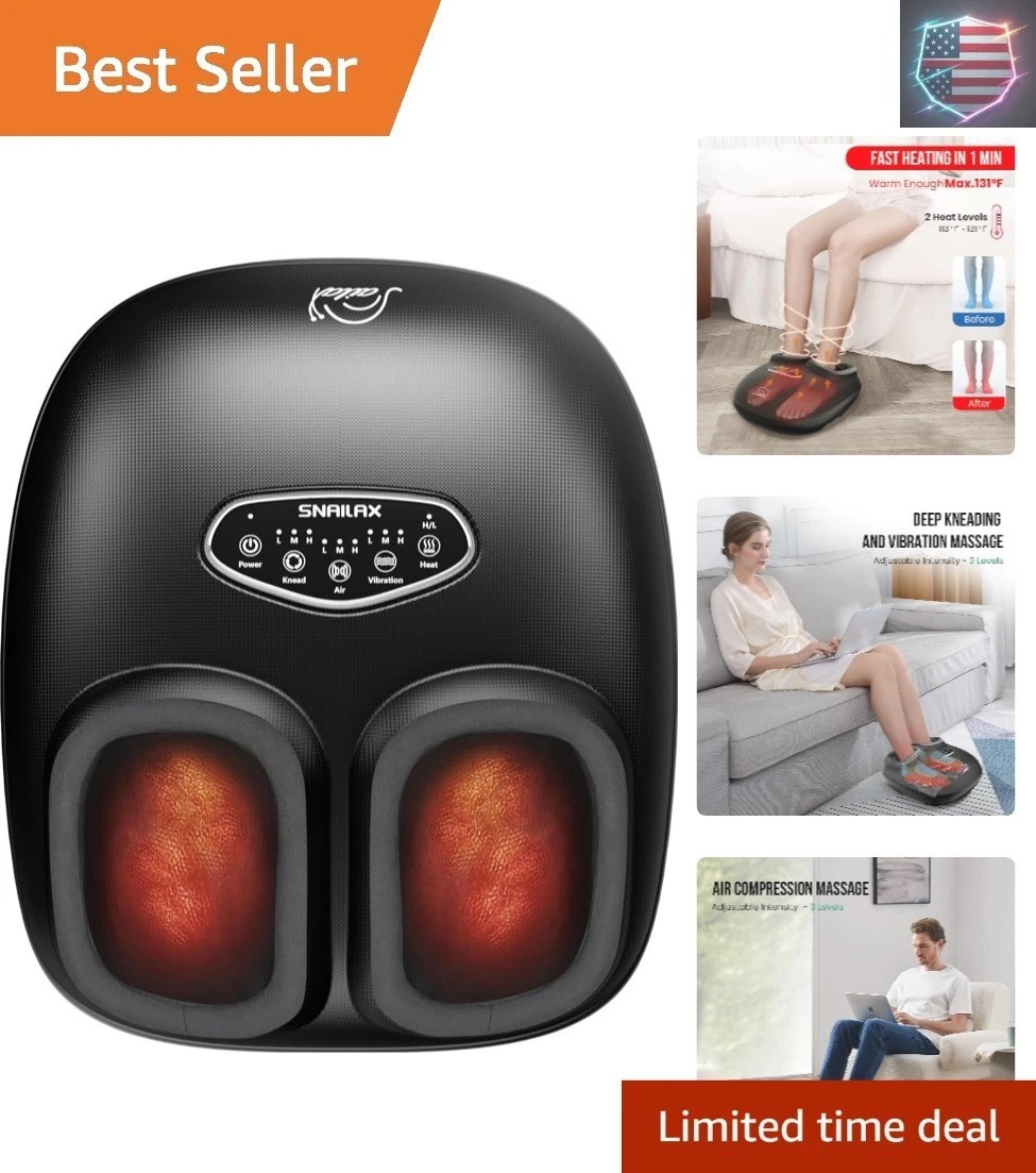 Shiatsu Foot Massager with Heat, Deep Kneading, Compression, Vibration, Feet …