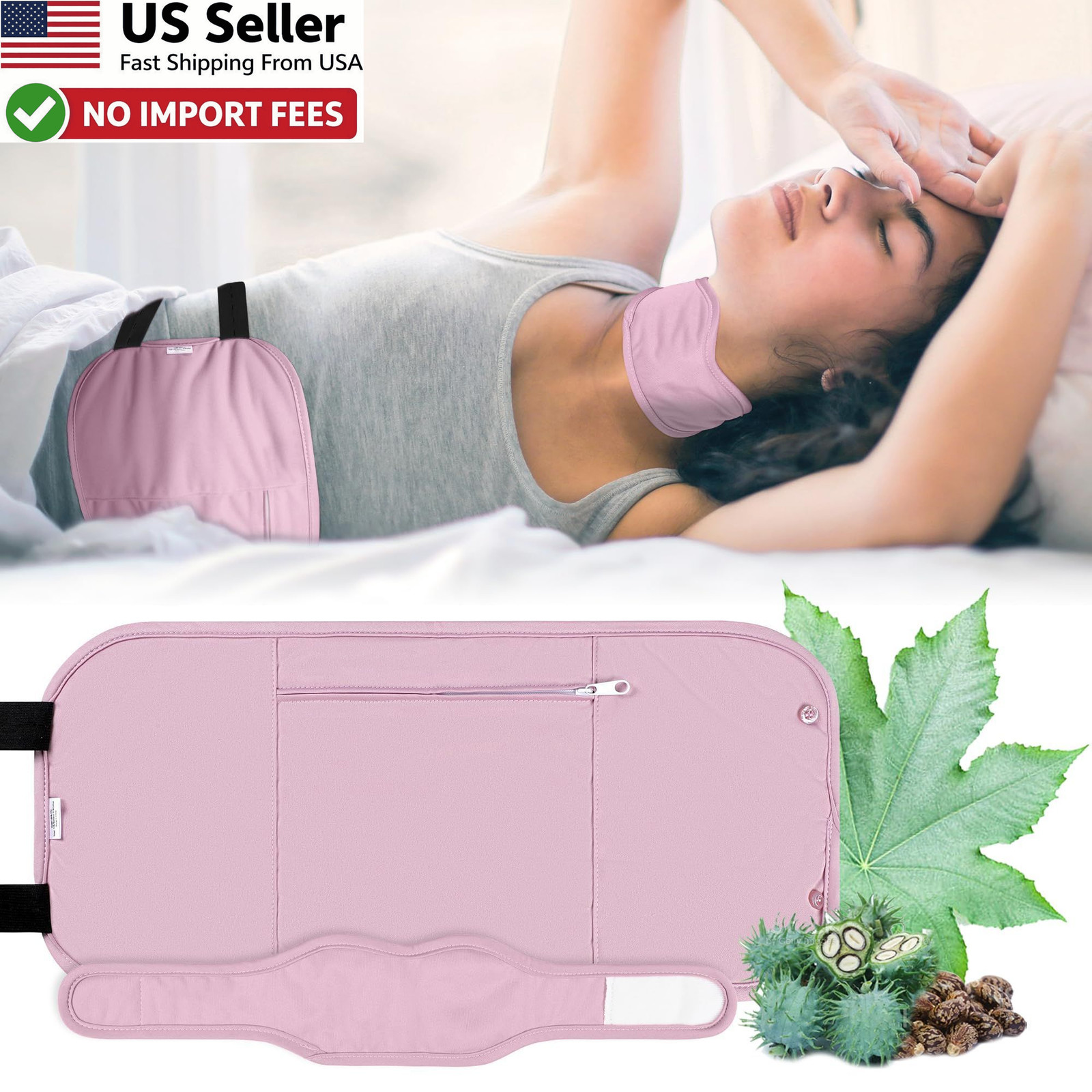 Castor Oil Pack Wrap Organic Cotton Flannel Liver Detox Reusable Purple FROM USA