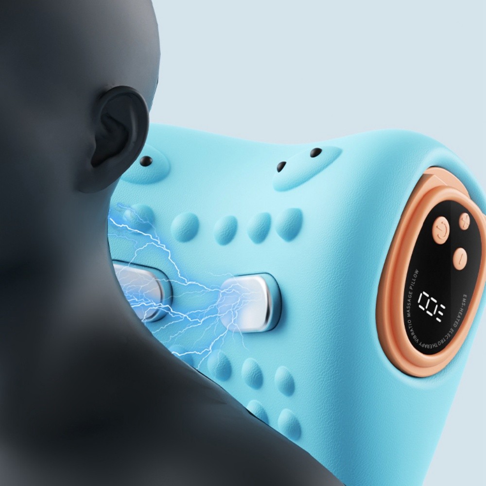 Portable Neck Massager 3 Adjustable Modes with Heat 26° Angle Cervical Traction