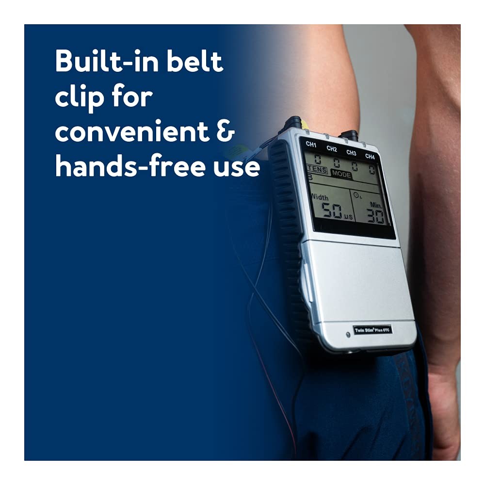 Roscoe Medical TENS & EMS Muscle Stimulator,4-Channel for Pain Relief & Recovery