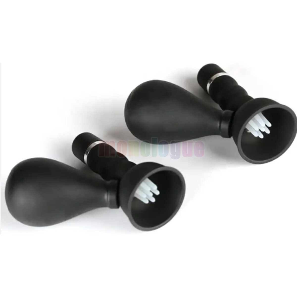 Pair Nipple Breast Enhancer Nipple Suction Cup Massager Enlarger Sucking Vibrat