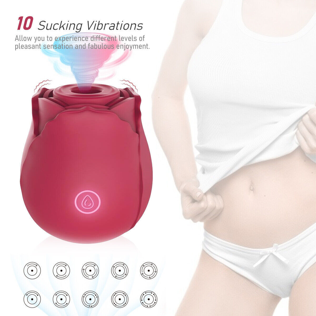10Speed Mini Rechargeable Massager Powerful Personal Female Vibrate For Woman US