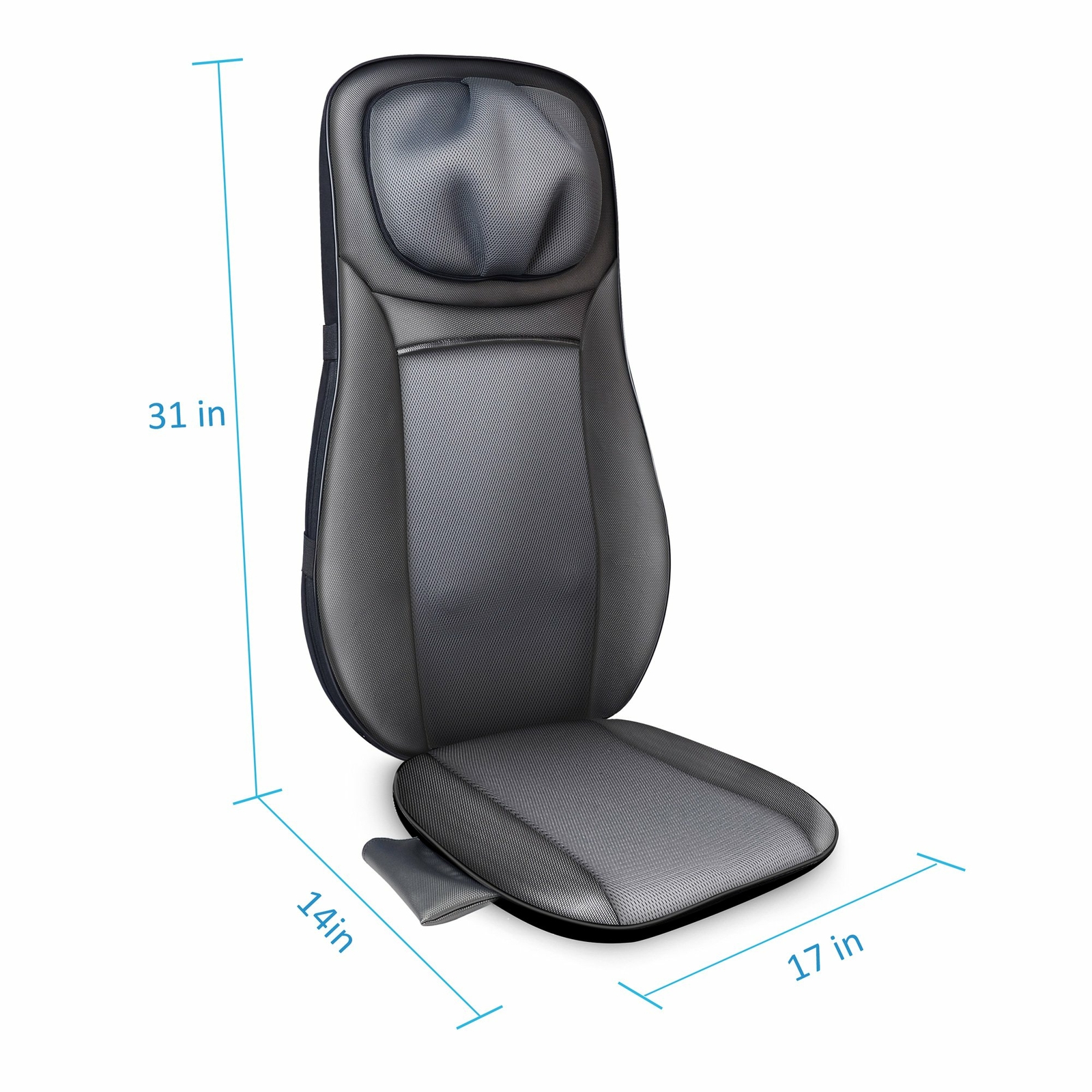 Snailax Gel Shiatsu Back Massager with Heat,Neck Massage Cushion Chair Pad 233G