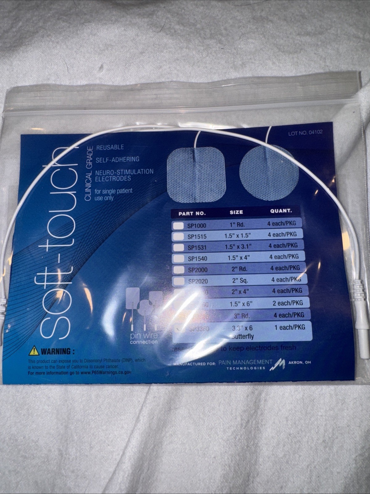 Reusable 4 pieces Soft-Touch Electrodes Double Platinum Self Adhering Butterfly