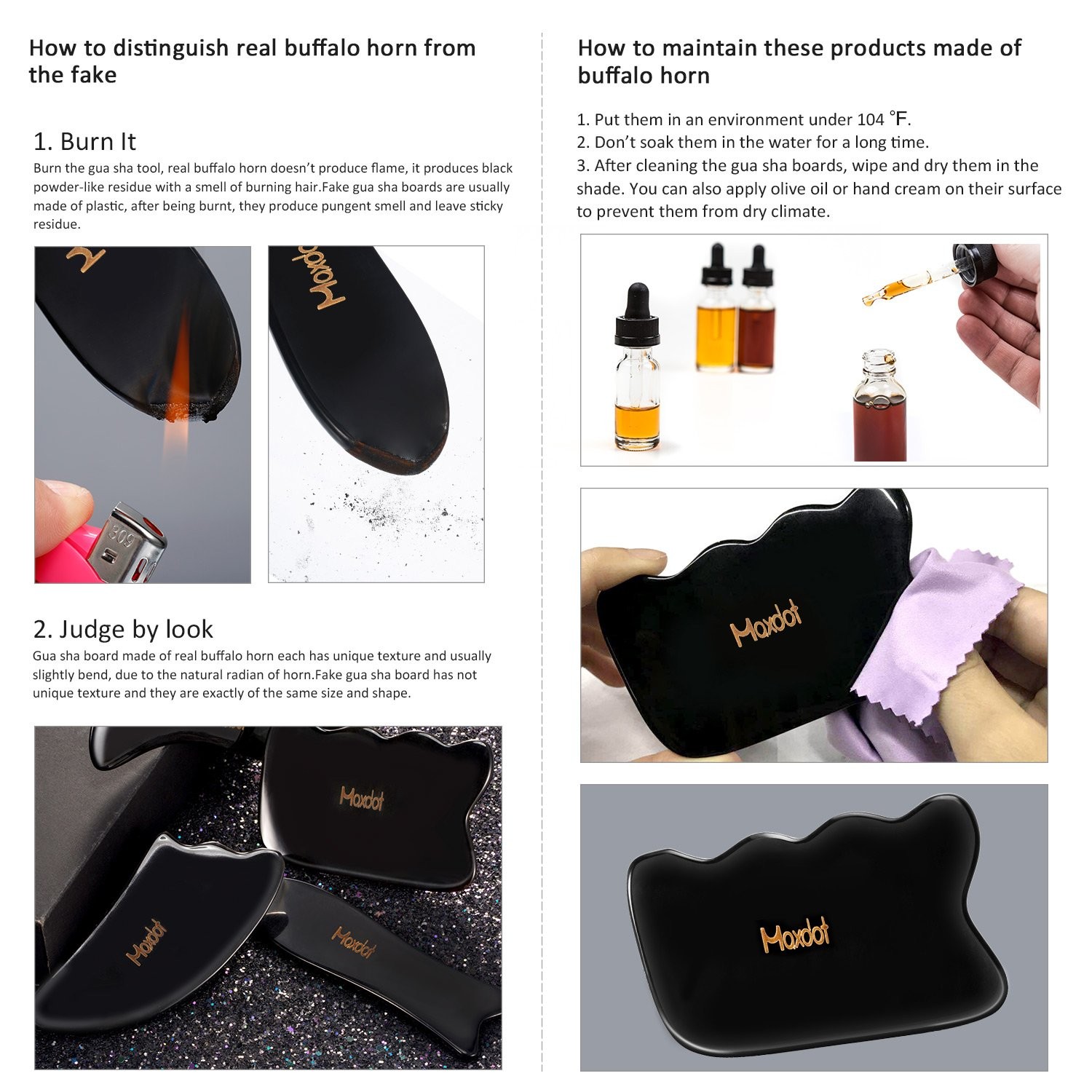 Maxdot 5 Pieces Gua Sha Massage Tools Set, Gua Sha Tool Scraping Massage Tool Se
