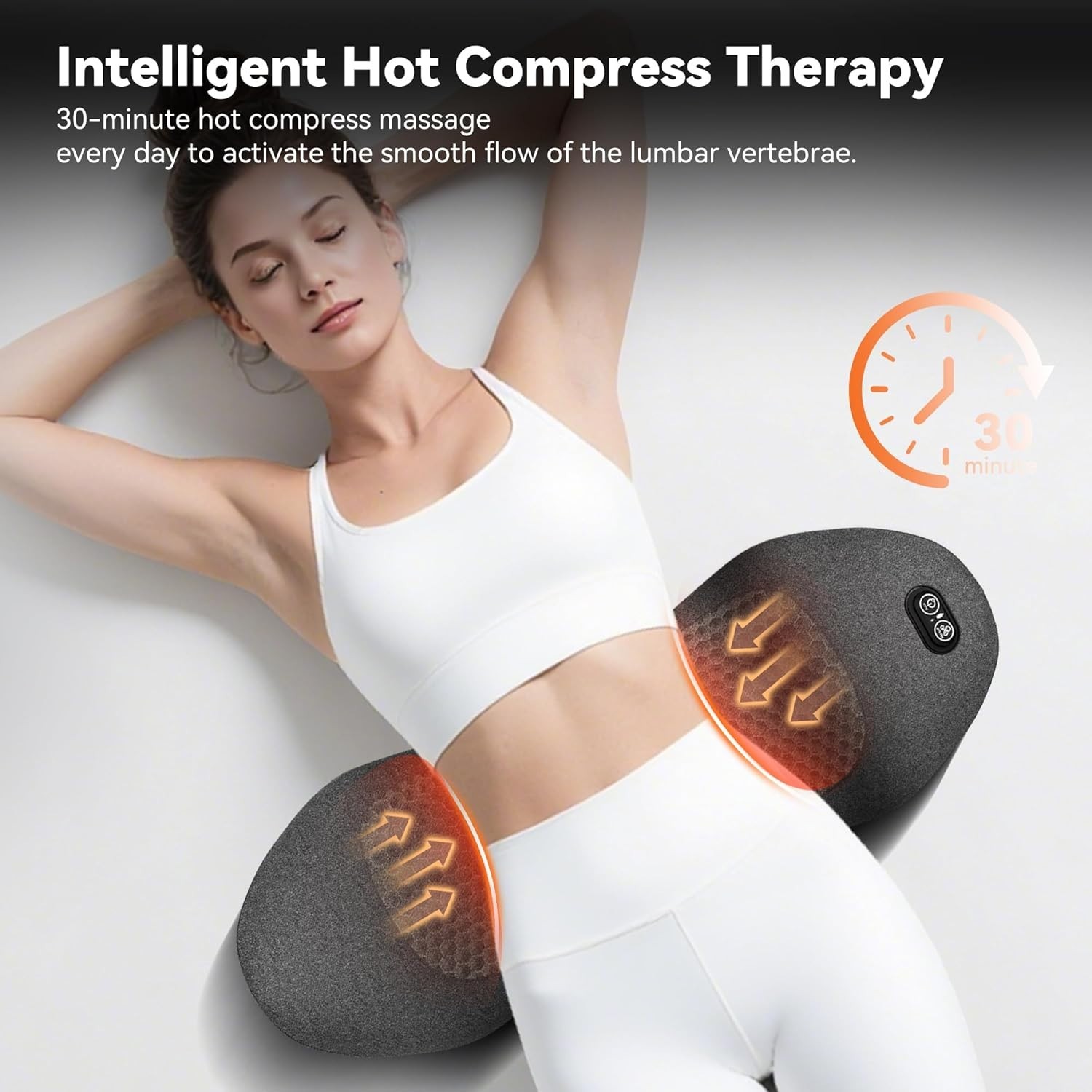 3 in 1 Smooth Spine Triple Fusion Back Massager with 118-Inch USB Cable, Heated