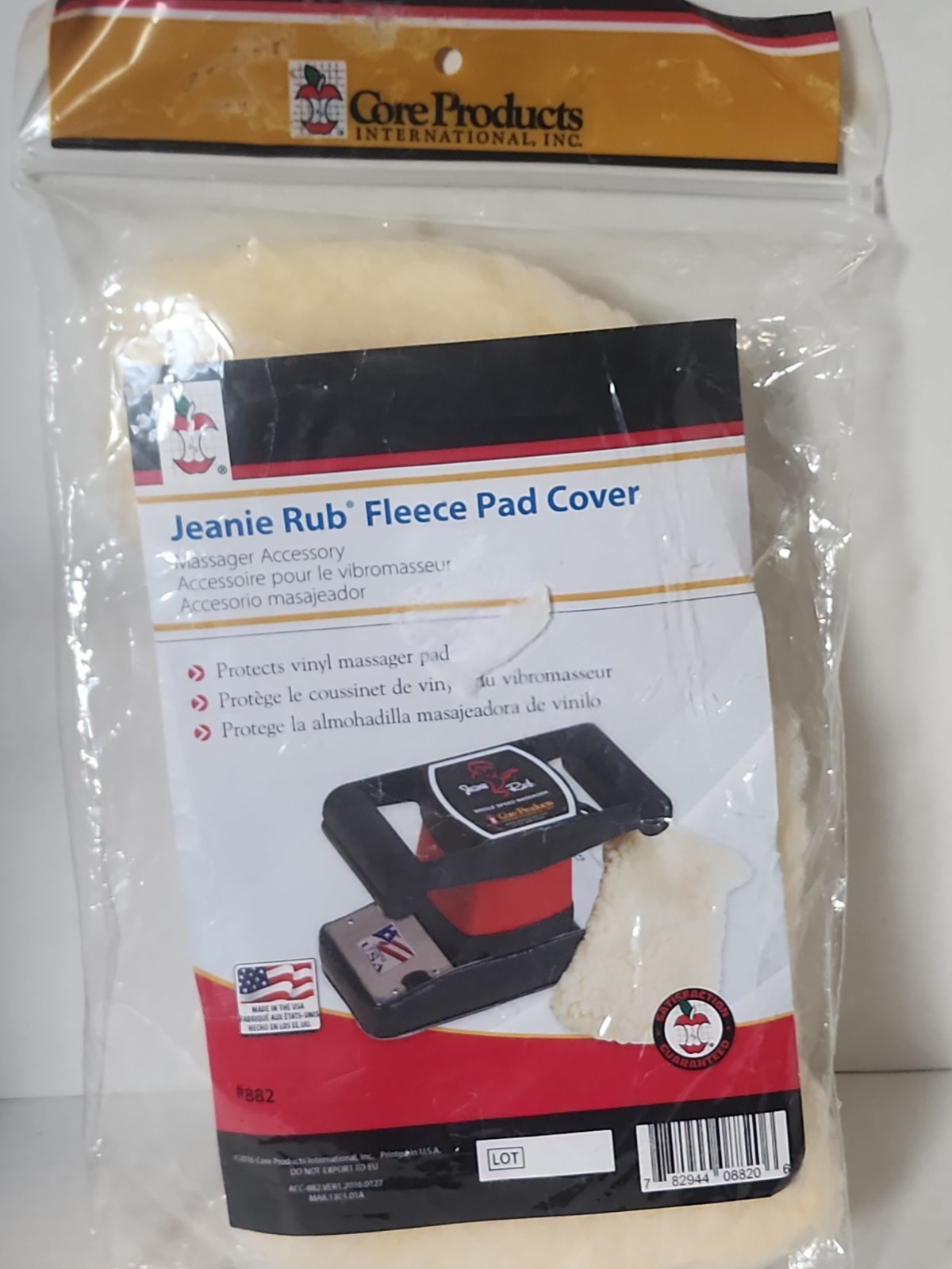Jeanie Rub Massager Washable Fitted Fleece Pad Cover ONLY – Use W/ Oils Lotions