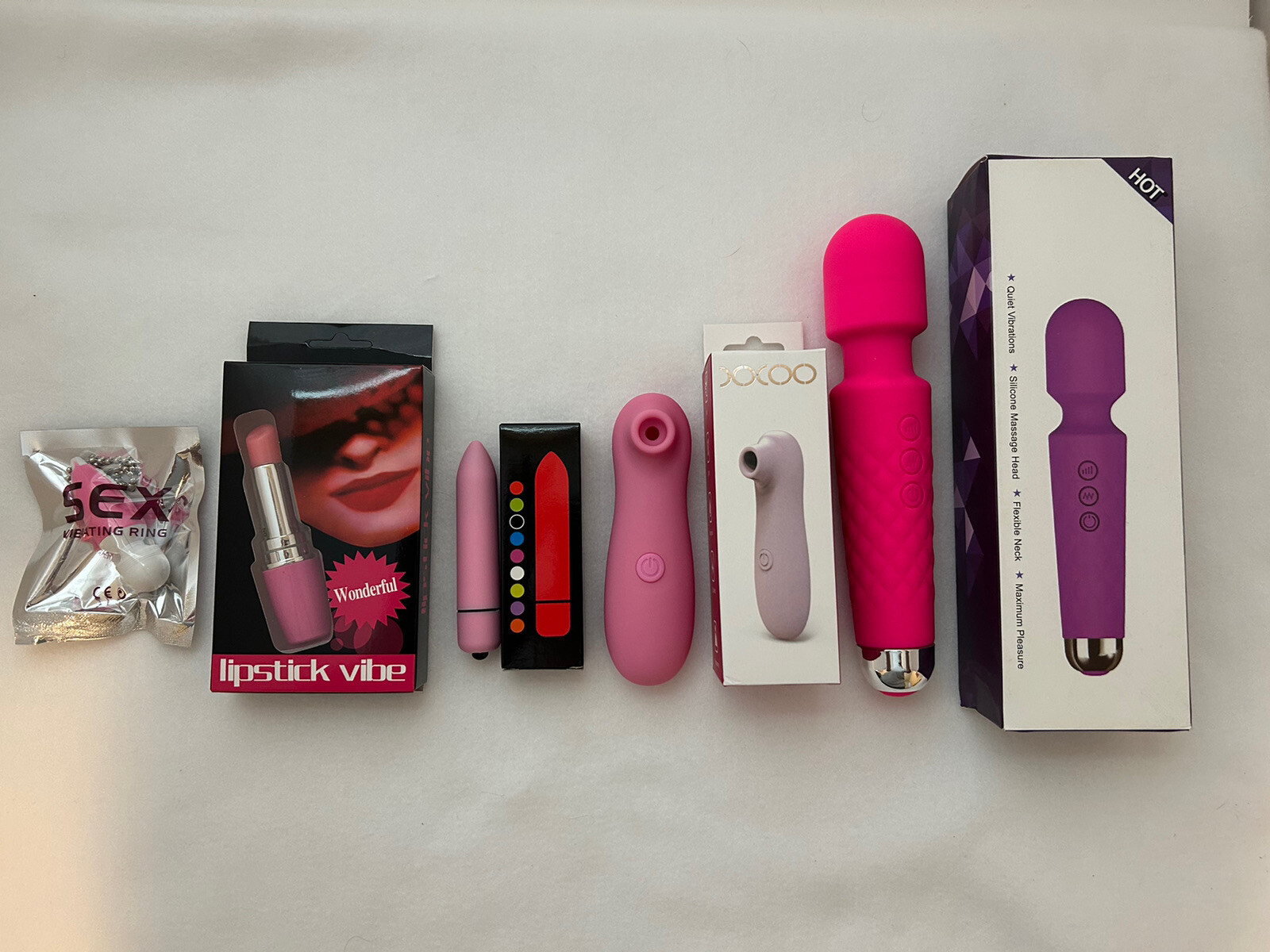 5 piece Lot lipstick mini bullet key chain vibrators Pink