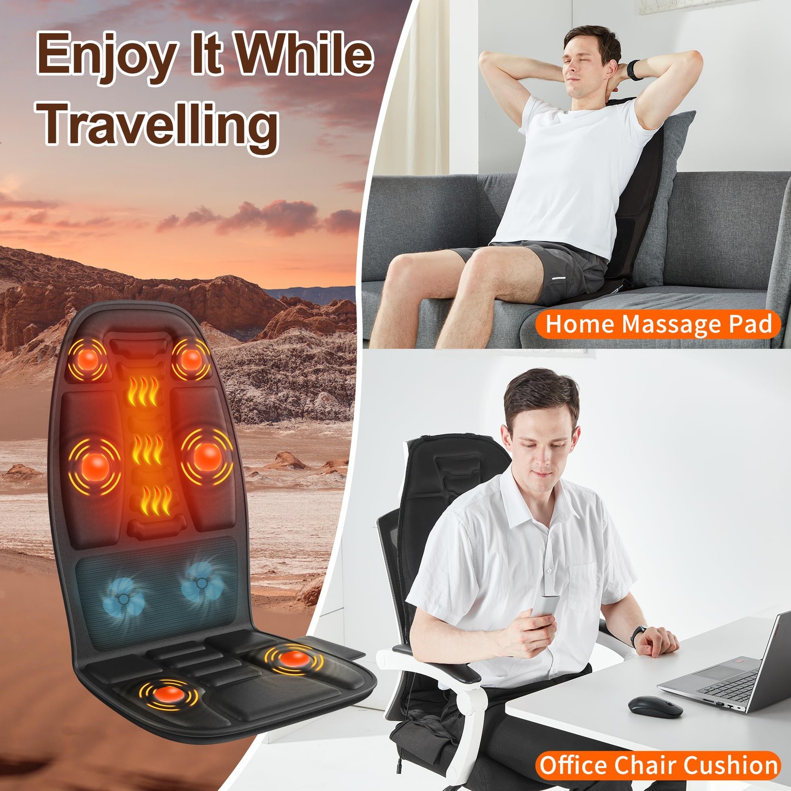 Masajeador De Asiento Con Calor Y Enfriamiento Para Masaje De Cuerpo Pro
