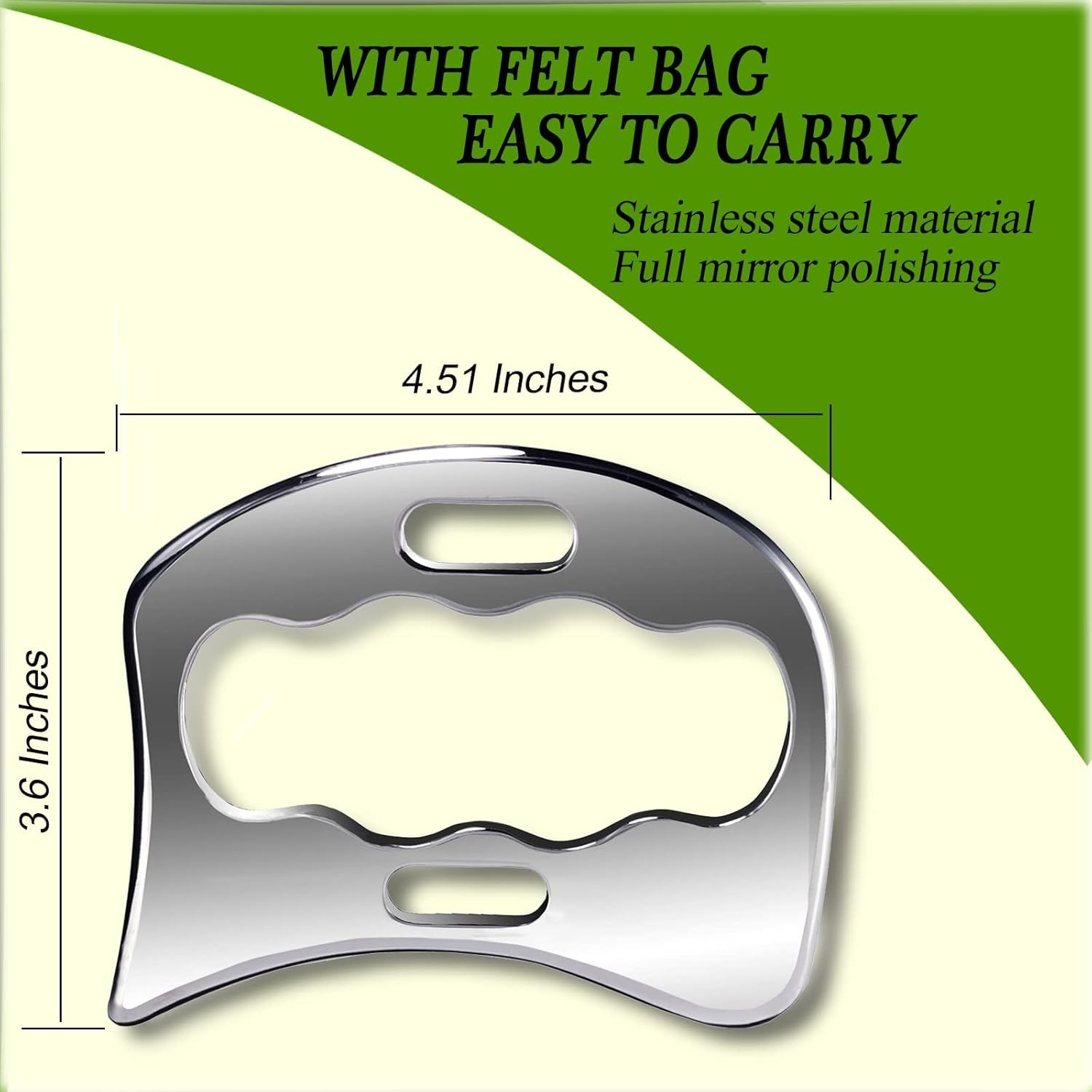 2 in 1 Stainless Steel Muscle Scraper Tools Set Gua Sha Massage Scraper Scrap…