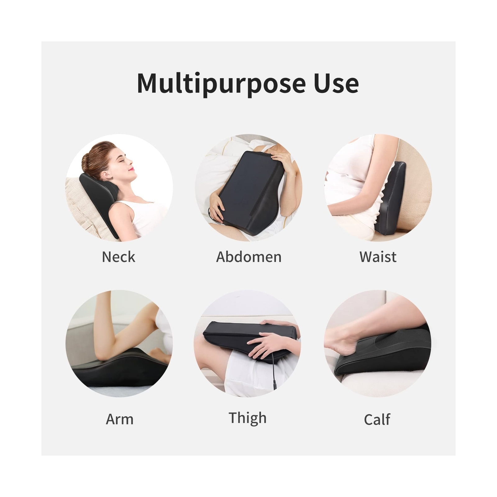 Boriwat Back Massager with Heat, Massagers for Neck and Back, 3D Kneading Mas…
