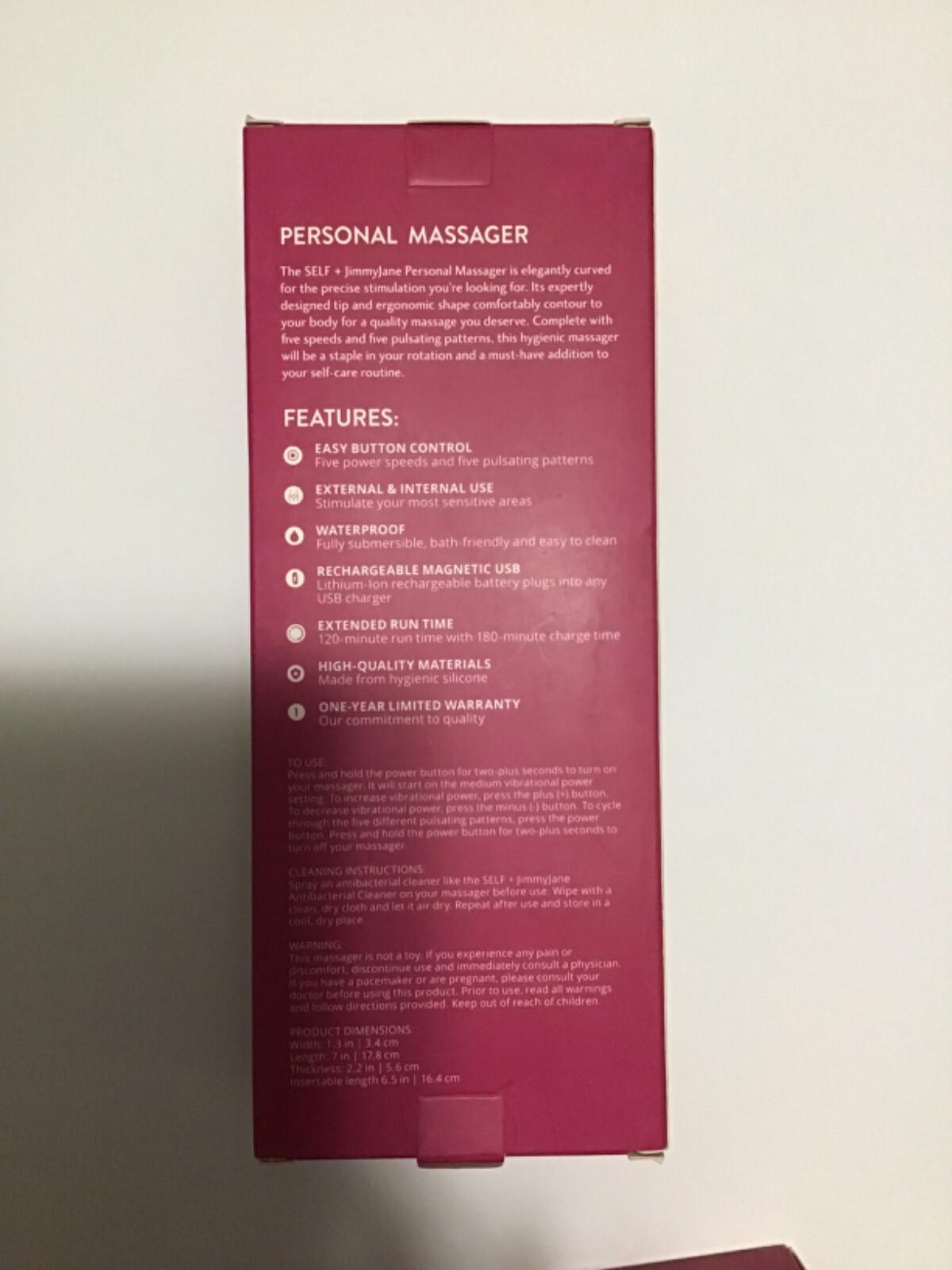 SELF+JimmyJane Personal Massager – Pink Toy