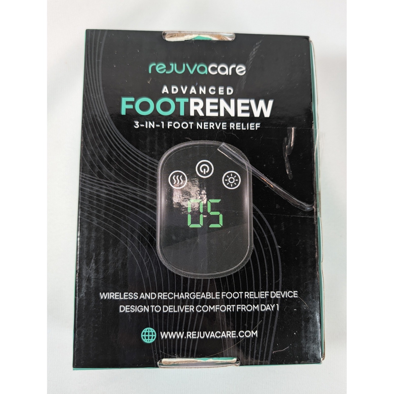 RejuvaCare Advanced FootRenew 3-in-1 Foot Nerve Relief Massager Heat Wireless