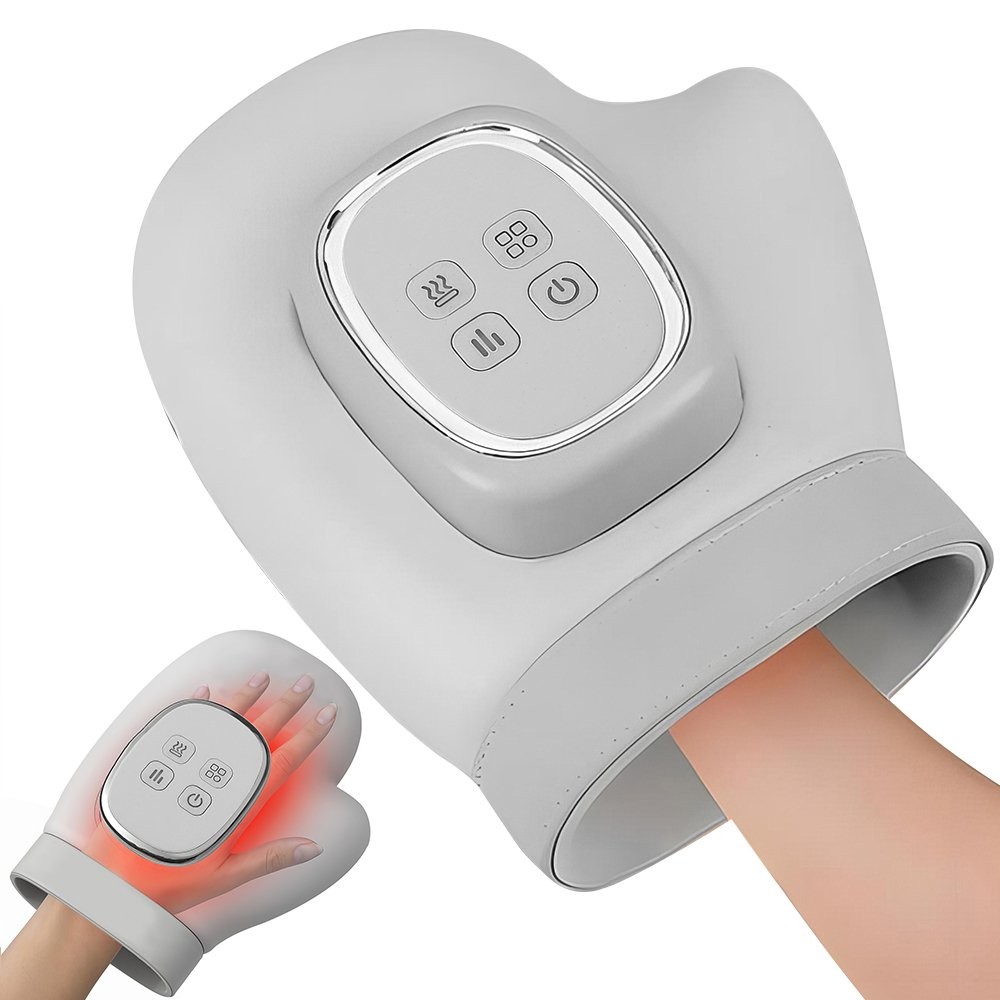Hand Finger Massager Heated Compression Arthritis Wrist Pain Stress Relief Gift