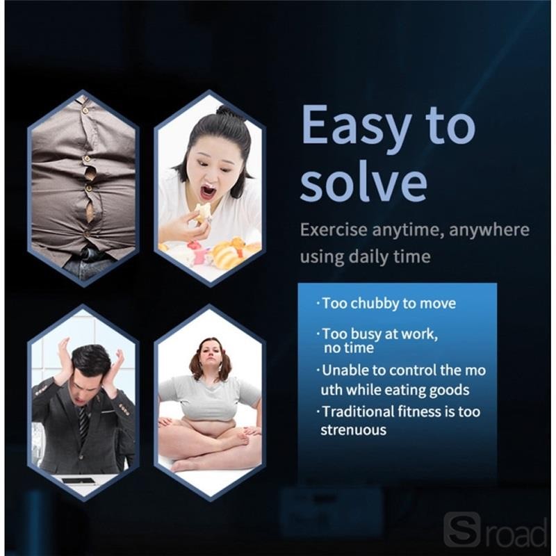 EMS Muscle Stimulator Abdominal Toning Belt With Remote Control Ab Trainer