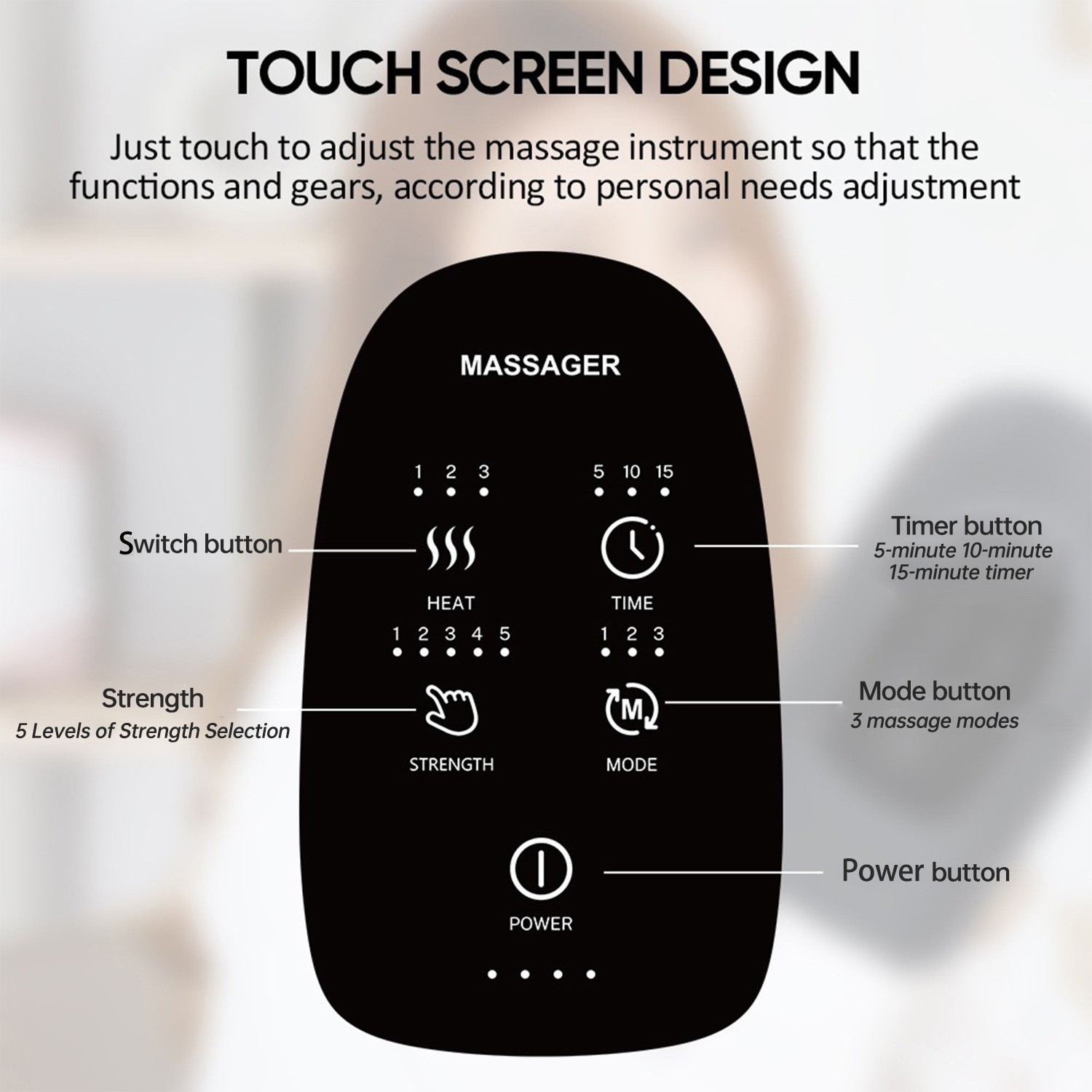 Hand Massager with Compression, Finger Wrist Hand Massage Equipment-Gray