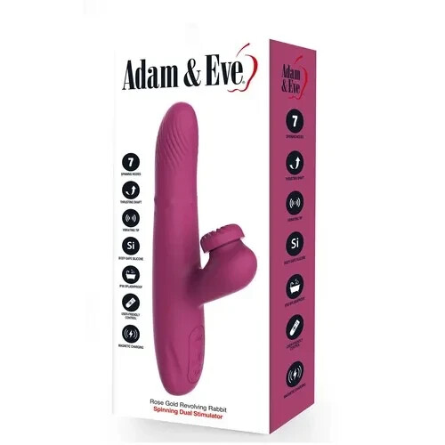 Rose Gold Tappin’ Thumping and Thrusting Dual Stimulating Rabbit