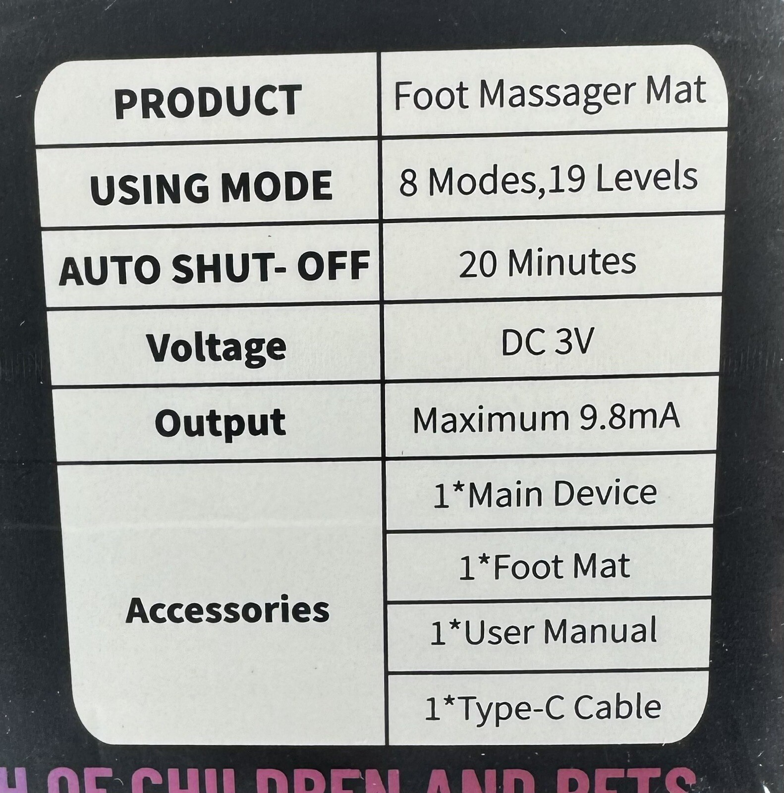 Phixnozar EMS Foot Massager Mat with 8 Modes and 19 Intensity Levels