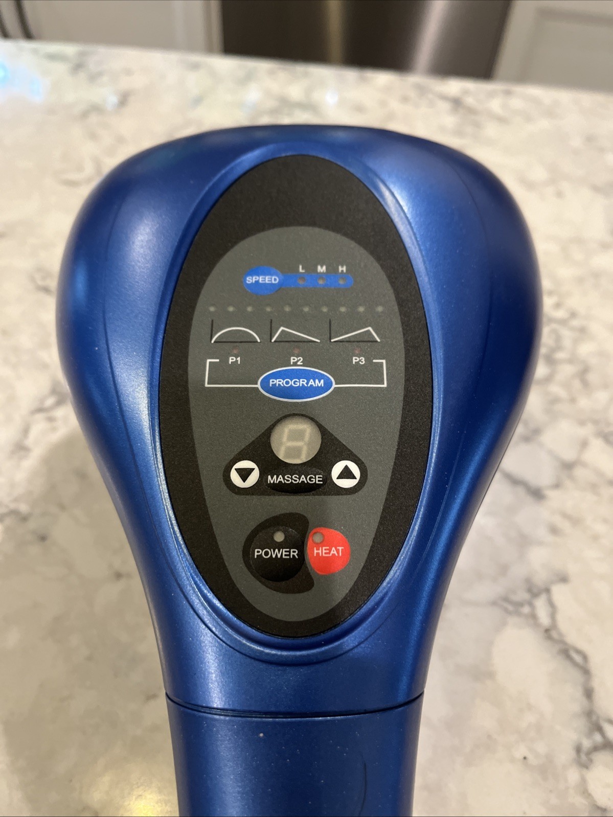 Homedics PA-400HA Select Percussion Massager Handheld With Heat 3 Programs Blue