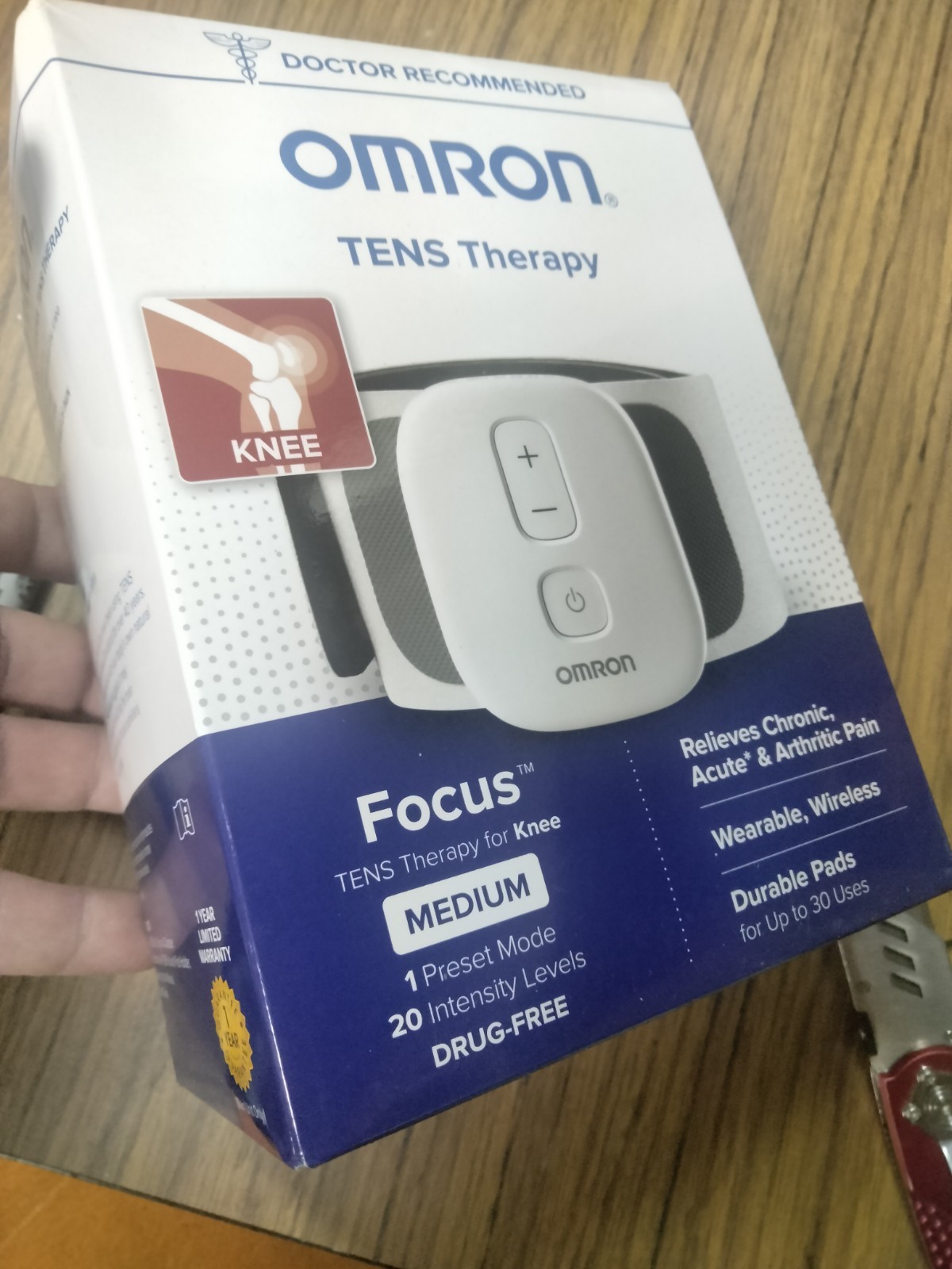NEW Sealed Omron Focus TENS Therapy Knee Unit Wireless Muscle Stimulator Medium