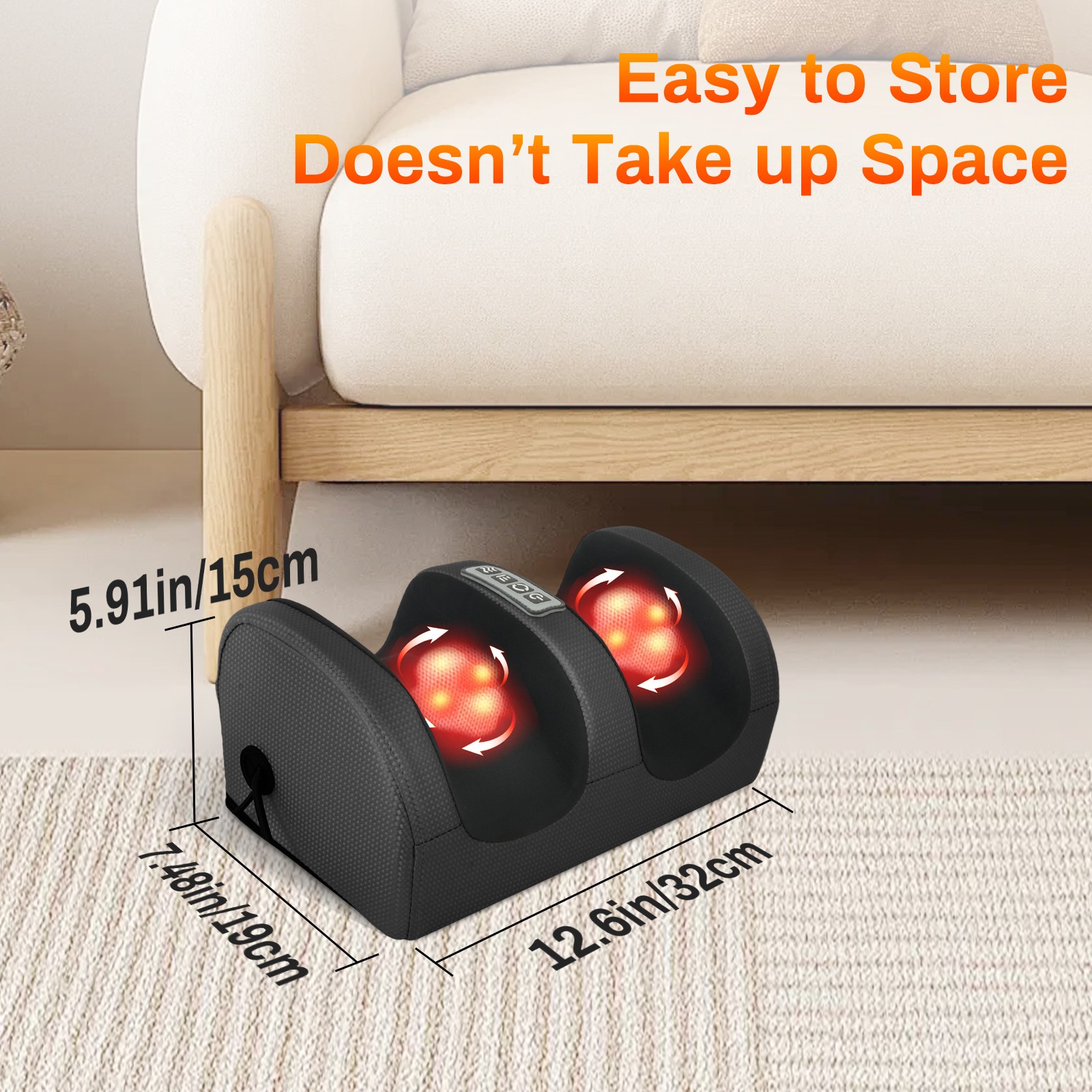Shiatsu Foot and Calf Massager with Heat Shiatsu Deep Kneading For Tired Muscles