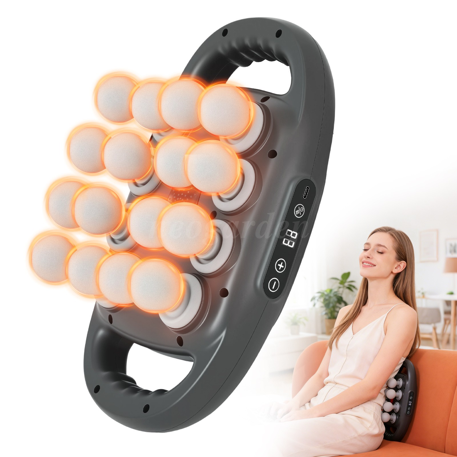 16 Head Massage Gun Deep Tissue Massager 9 Modes 9 Speed Levels Muscle Relax NEW
