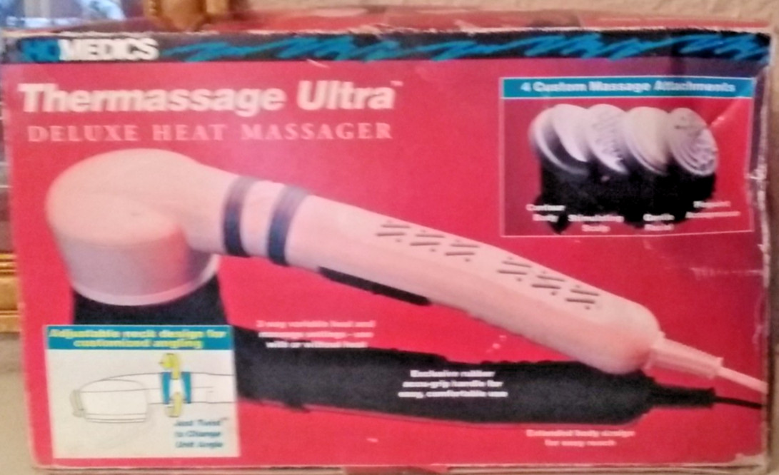 HoMedics ThermaMassager Handheld Massager (1993) – Works – Attachments Included