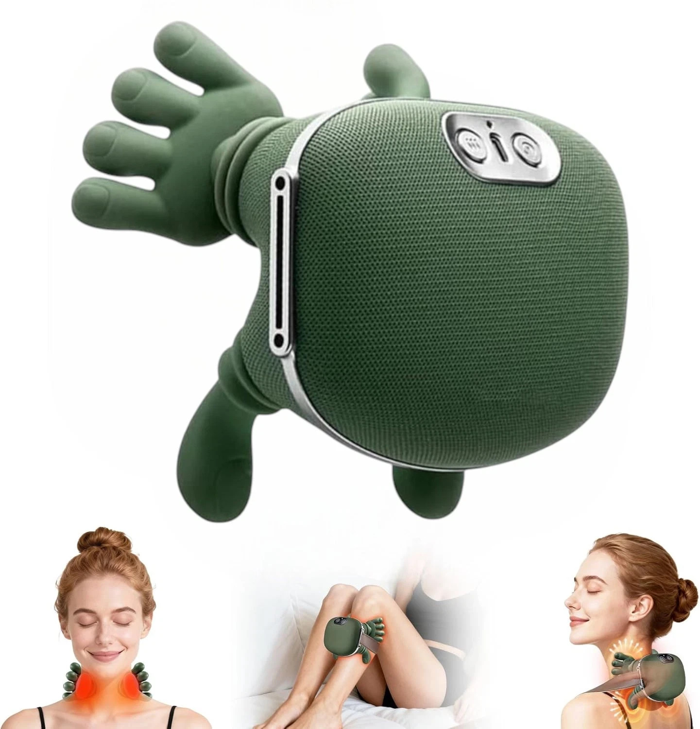 Neck Shoulder Massager with Heat Simulated Human Hand Cervical Trapeziu Massager