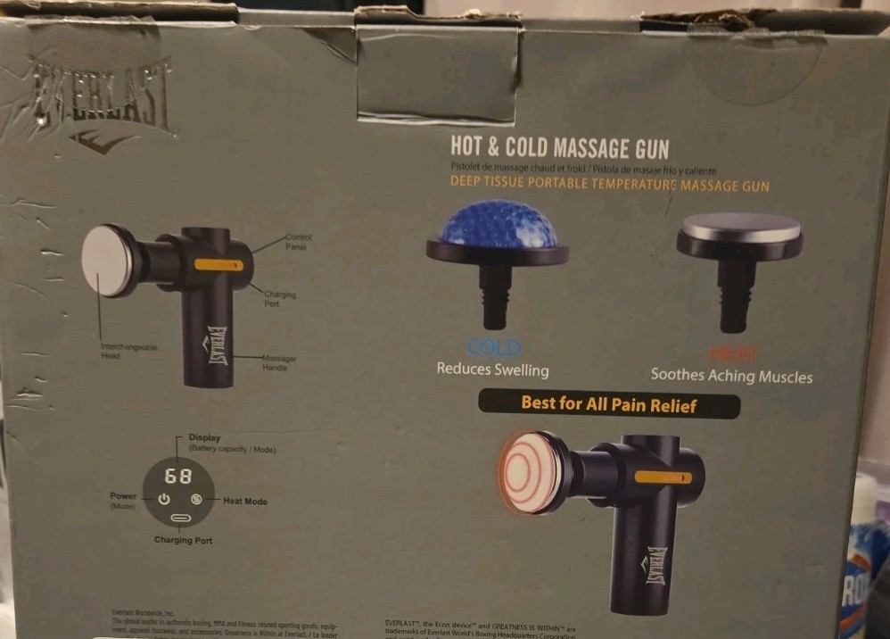 Everlast Hot & Cold Massage Gun. Temperature Massage Gun. Wireless. Deep Tissue