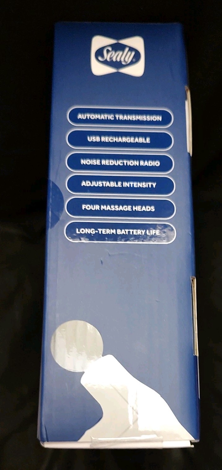 5 Speed Message Gun w/4 Heads, USB Recharge, SEALY Dual-Grip NEW IN BOX