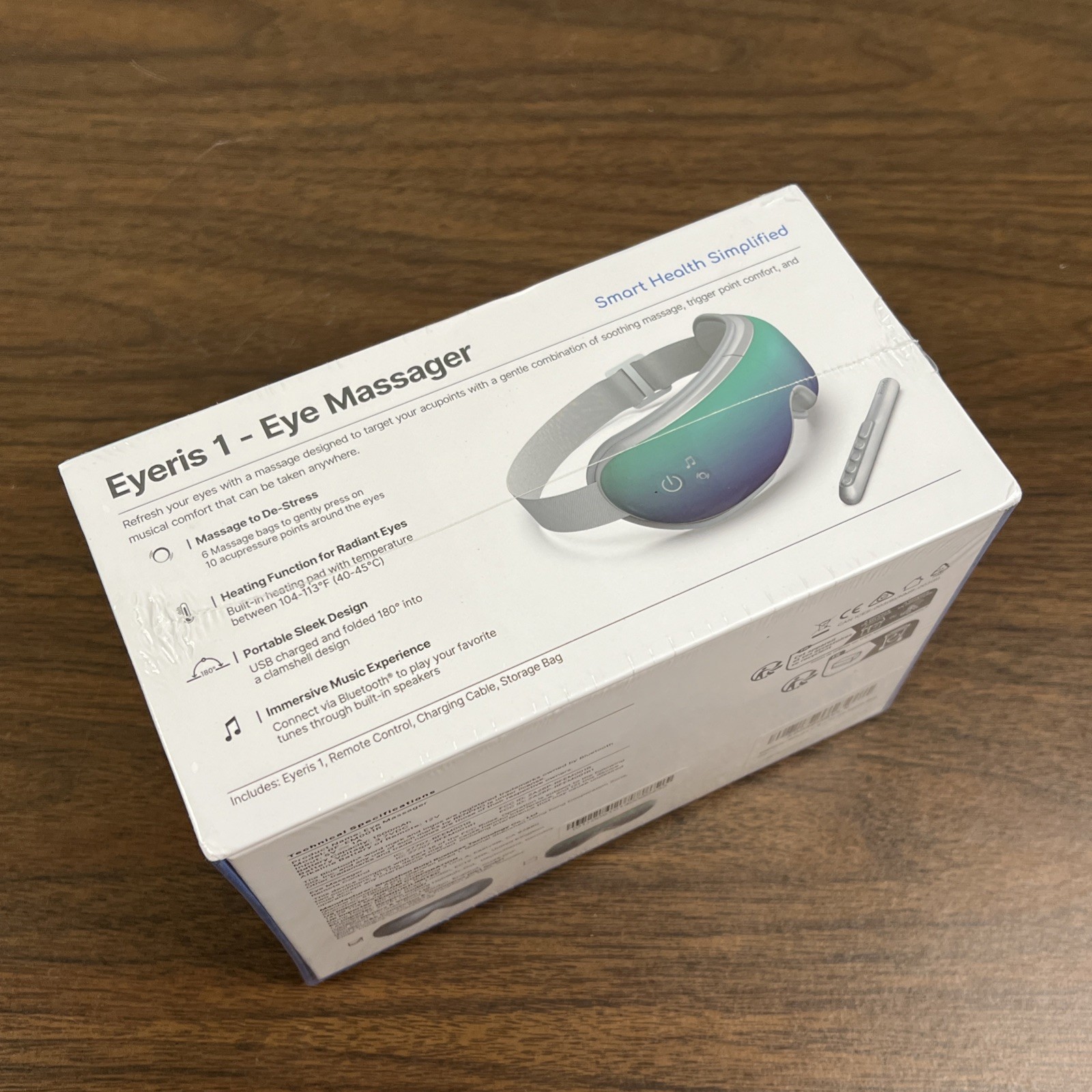 RENPHO Eyeris 1 Eye Massager with Heat & Bluetooth Music New In Box Sealed