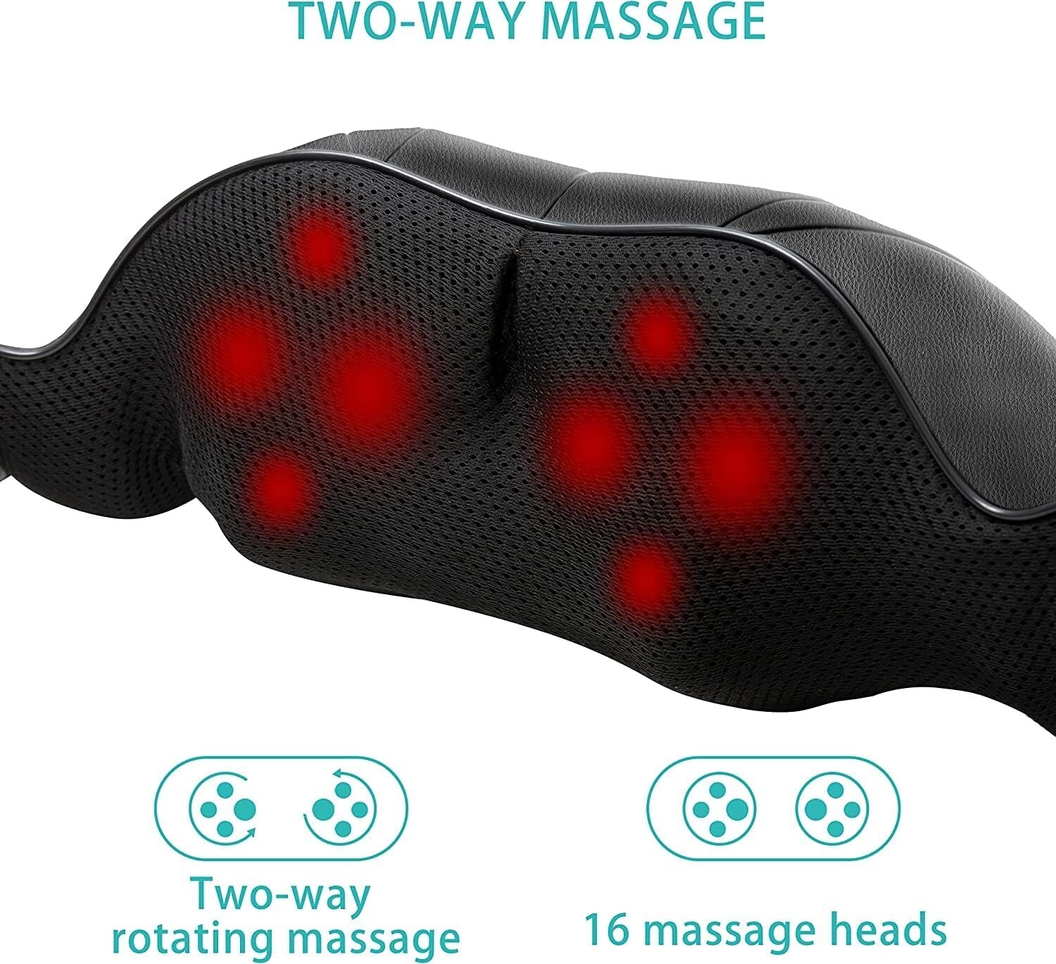 AERLANG Shiatsu Back and Neck Massager, Back Massager Deep Tissue Kneading Massa