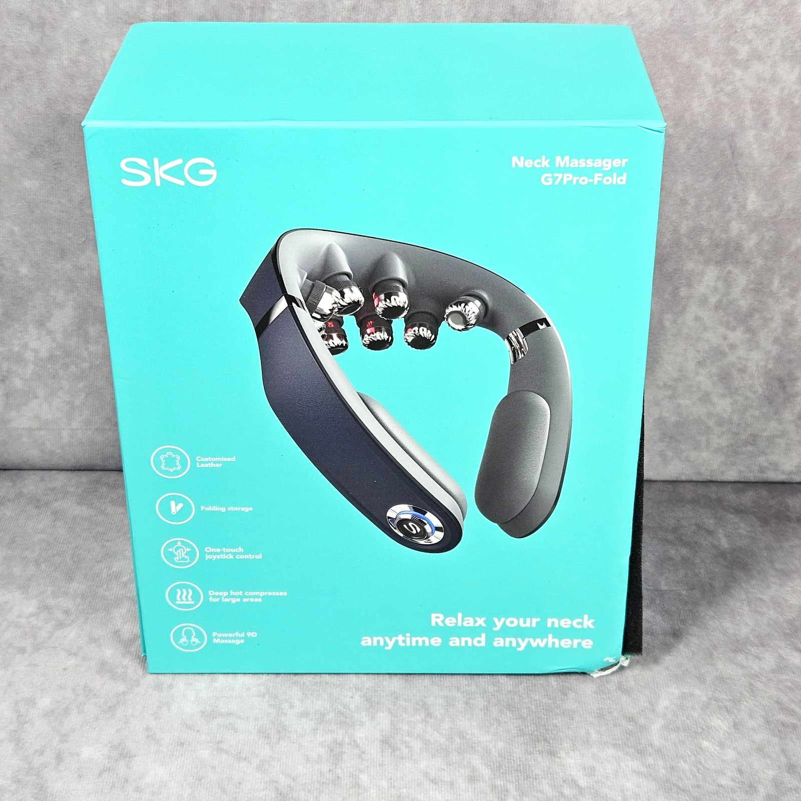 KG G7 Pro Fold Neck Massager 9D Shiatsu Heated Portable Massage Device