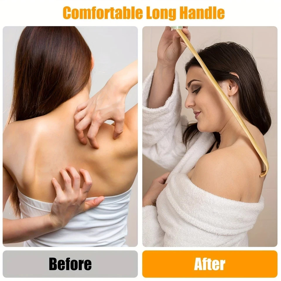 Natural Bamboo Back Scratcher Long Reach Pick Itch Relief Tool Portable
