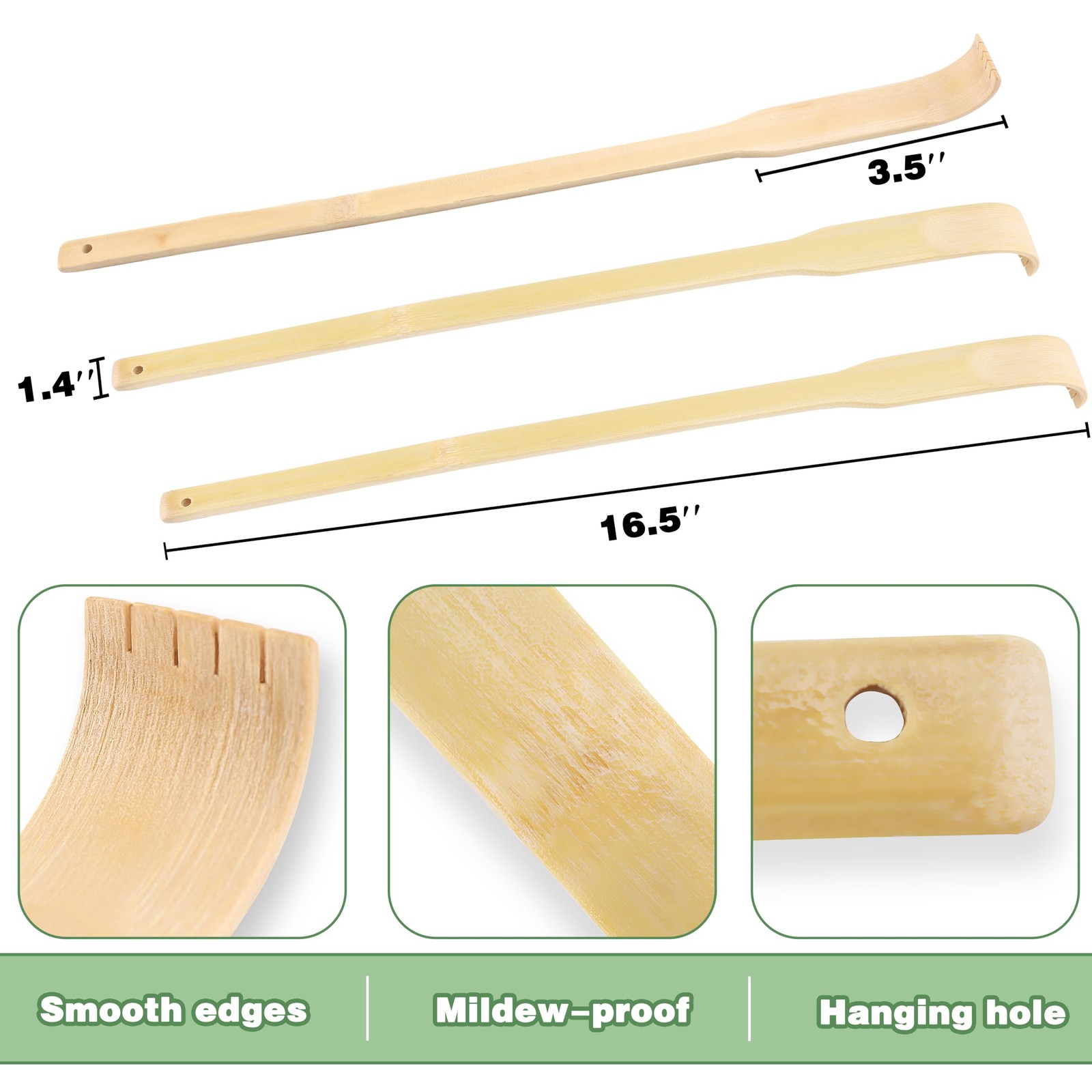 Bamboo Back Scratcher 30Pcs, Christmas Stocking Stuffers Bulk Party Game Priz…