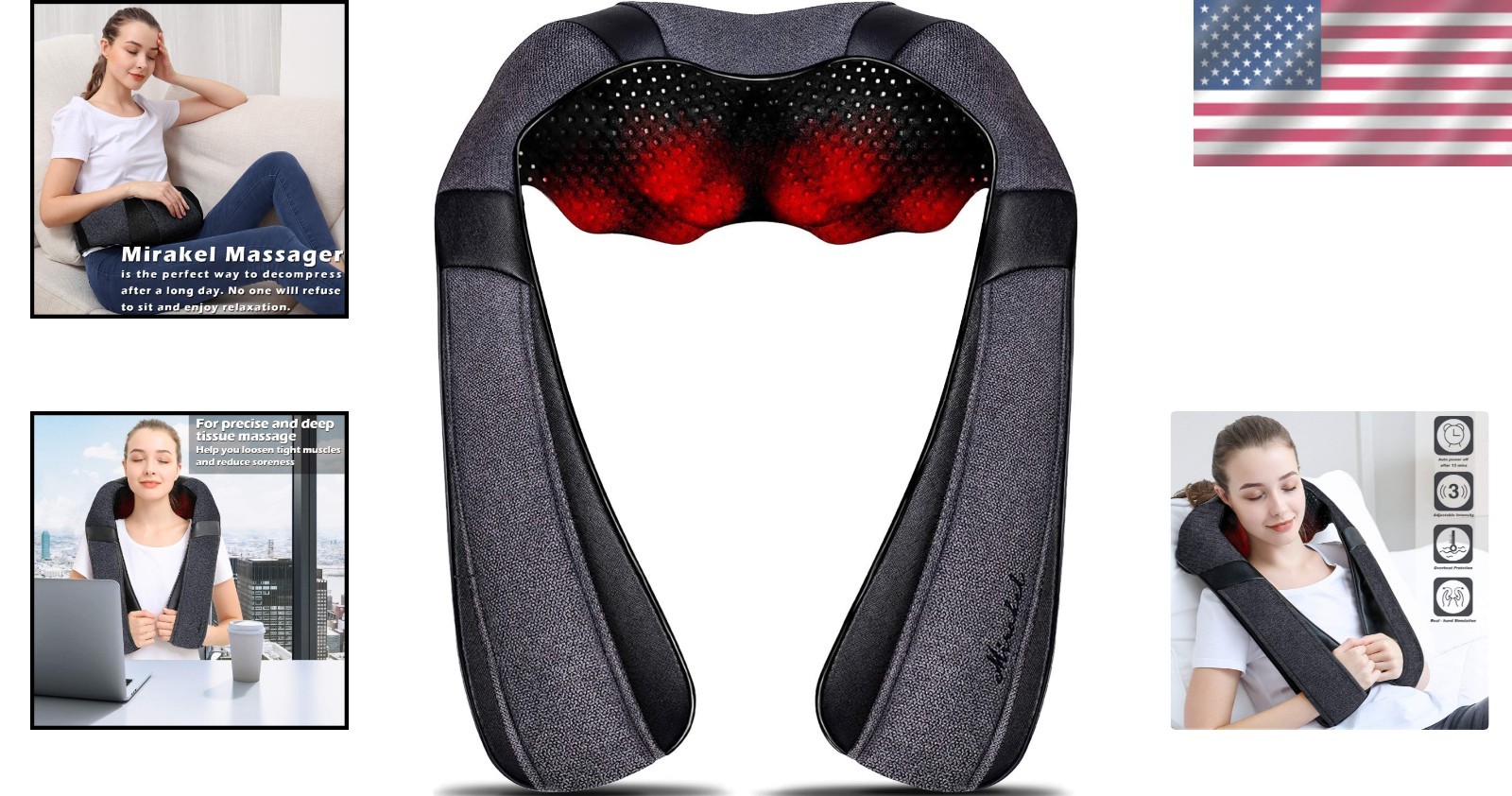 Pain Relief Neck and Shoulder Massager with Heat – Ideal Gift for Relaxation