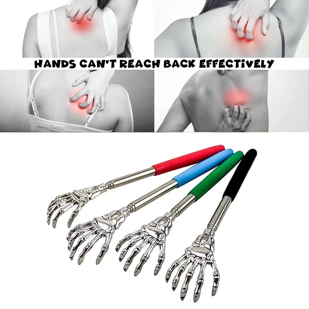 Adjustable Stainless Steel Back Scratcher Massage Itch Relief Telescopic Handle
