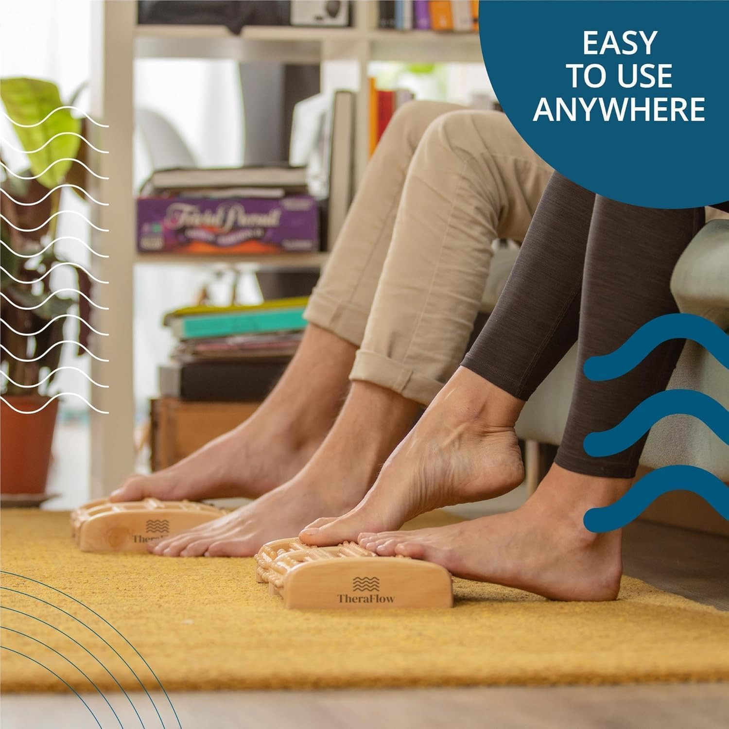 Theraflow Foot Roller for Plantar Fasciitis Relief and Neuropathy Pain Relief fo