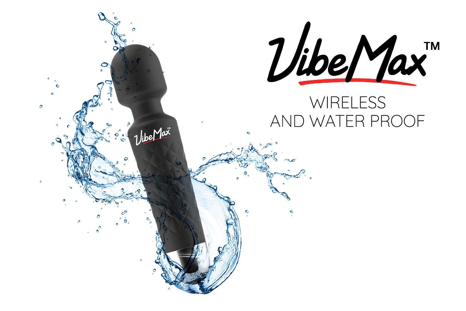 VibeMax Rechargeable Personal Massager – Powerful 1 Count (Pack of 1), Black