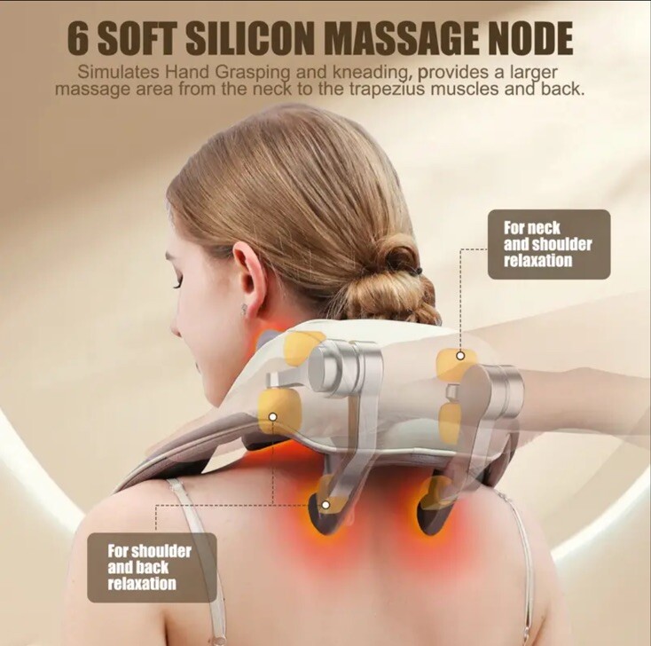 NEW High Quality Portable Handheld Shiatsu Neck + Back Massager *US SELLER*
