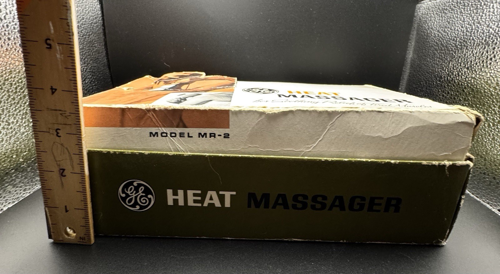 Vintage GE Handheld Vibrator Heat Massager MR-2 2 Speed w/Attachments WORKS!