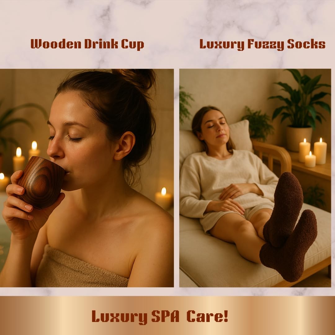 SPARESS Eco Friendly Natural Spa Set for Women Gift Box with Wooden Comb Set,…