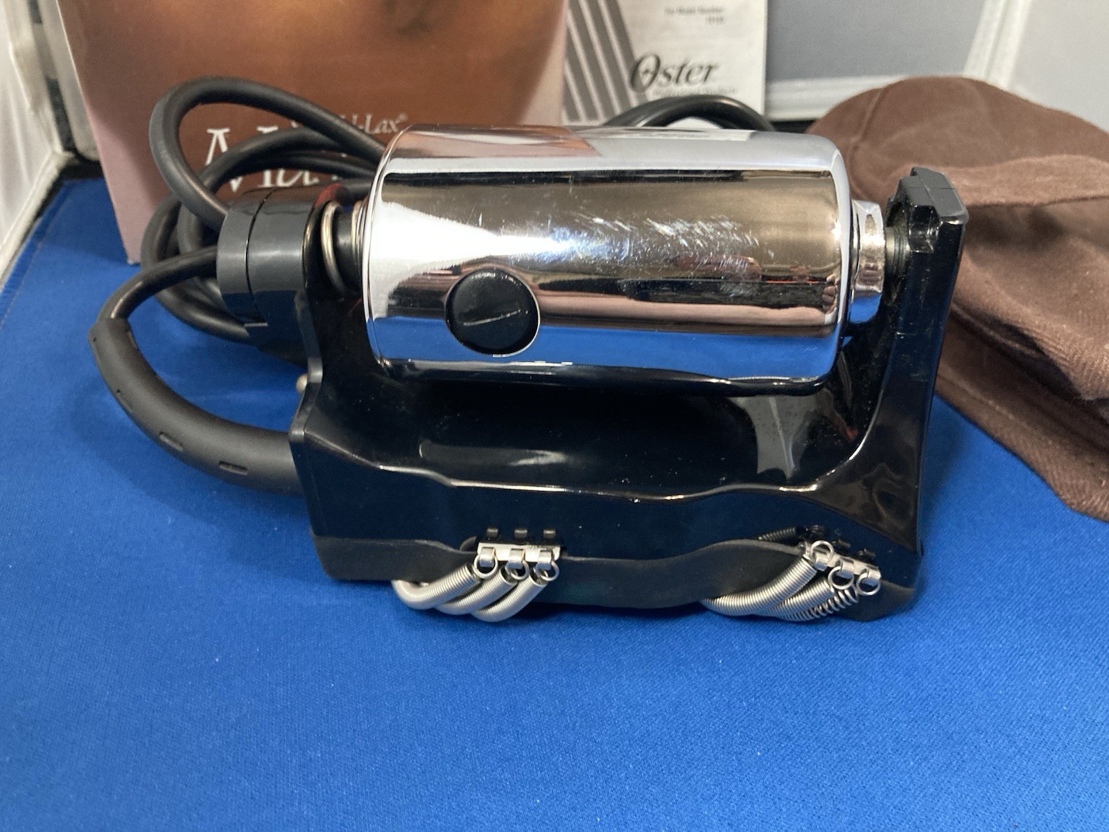 Vintage Oster Stim-U-Lax 103 Massager Barber Professional Tested USA Box Manual