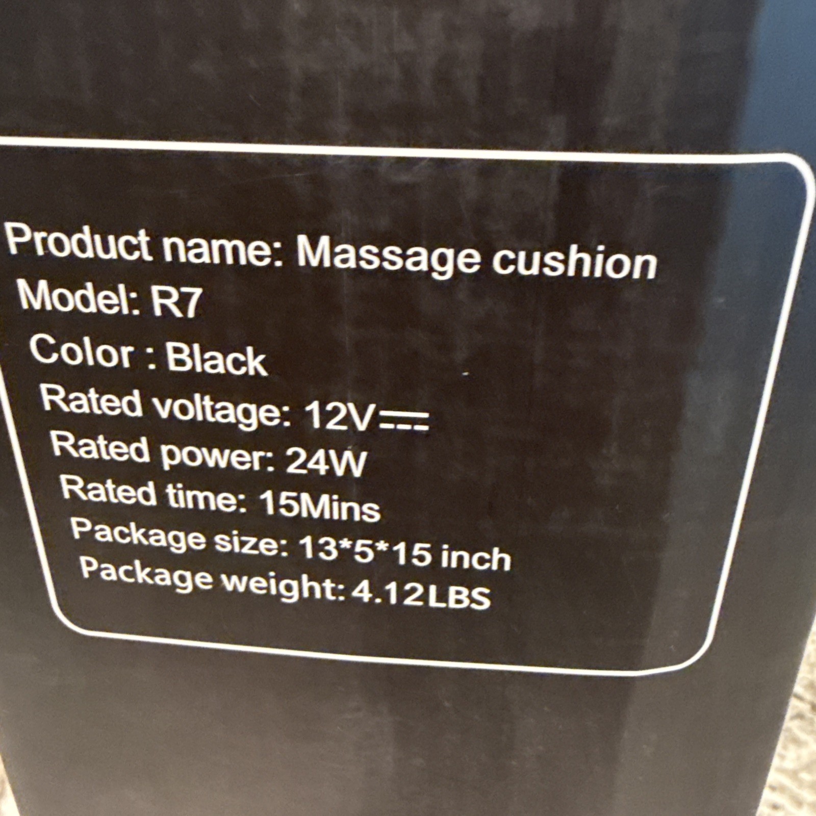 Boriwat R7 Shiatsu Massage Cushion Neck & Back Massager Home/Car OPEN BOX-NEW!