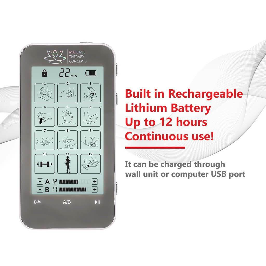 TENS Unit and EMS – Deluxe | 2 Channels | 12 Modes | 20 Intensity Levels