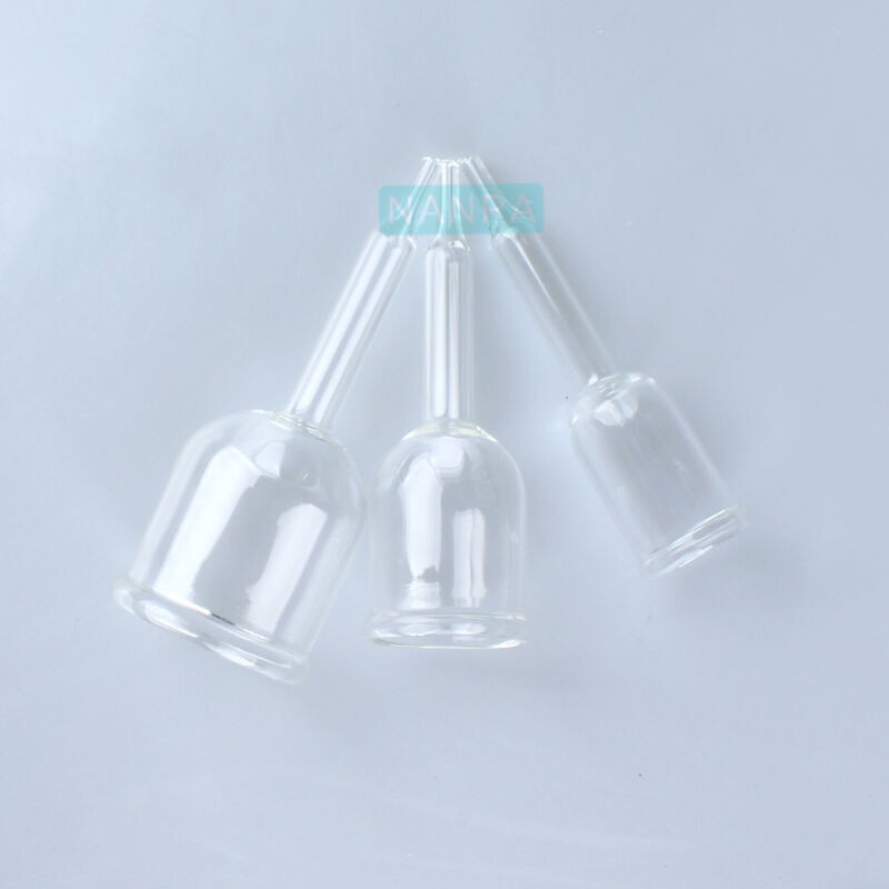 3PCS Replace Vacuum Cupping Glass Cup Attachment For Vacuum Therapy SPA Machine