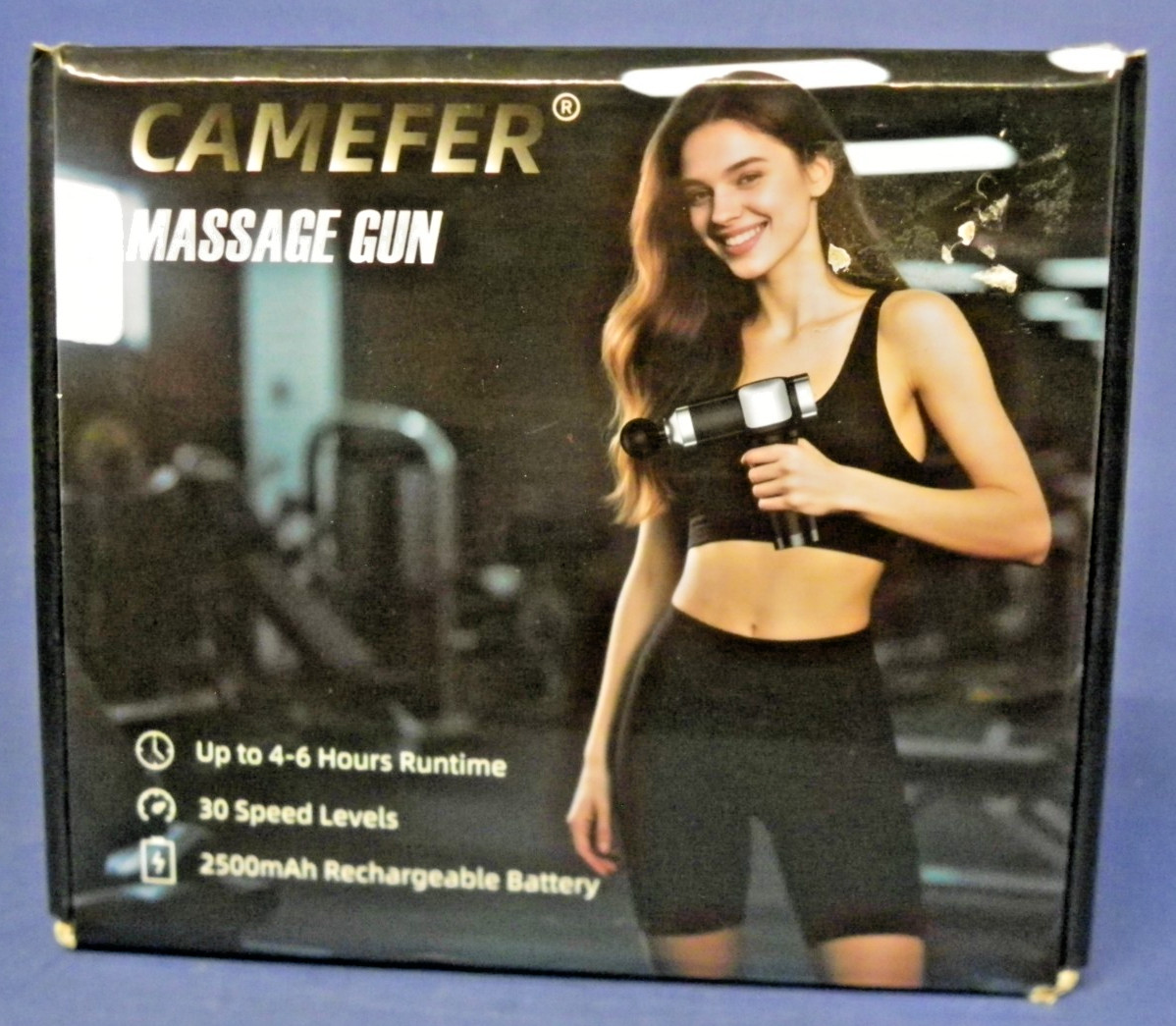 CAMEFER Deep Tissue Massage Gun 30 Speed Levels Rechargeable Battery 6 Heads